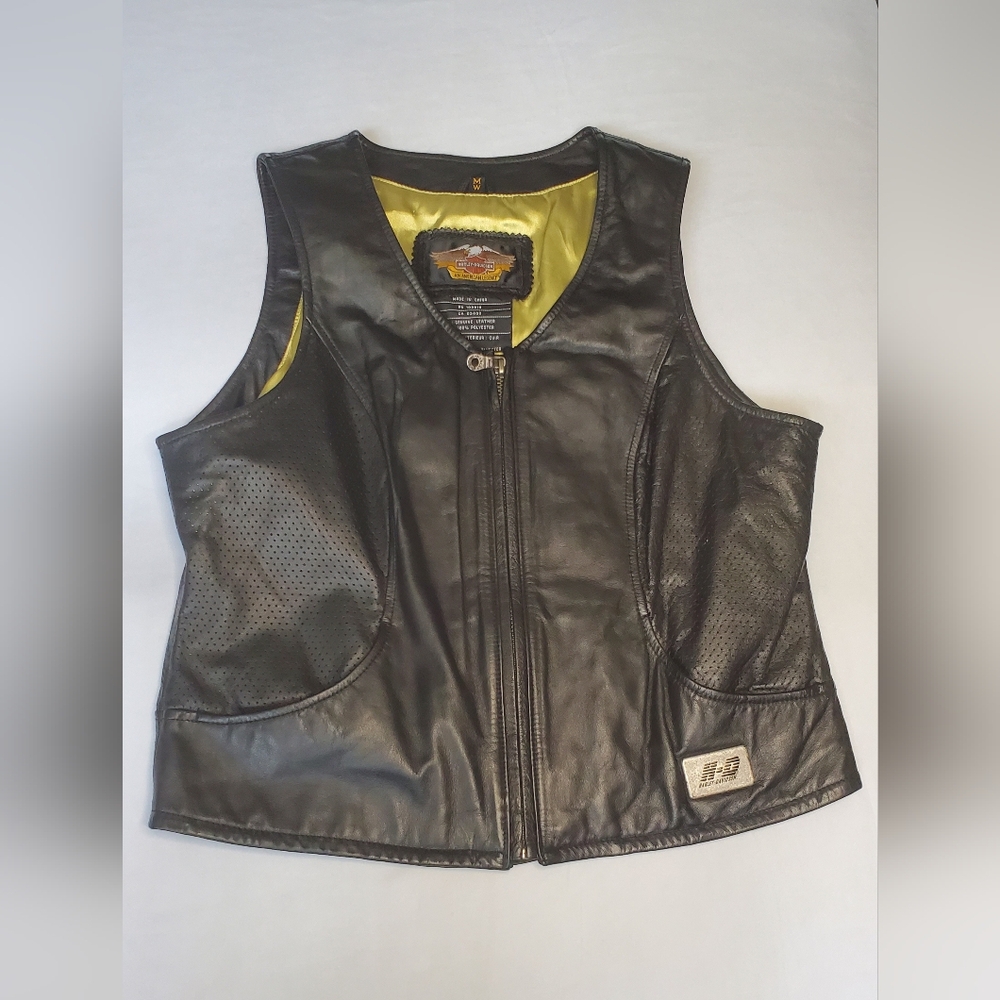 Harley Davidson Motorcycle Women's Leather Vest Size Medium